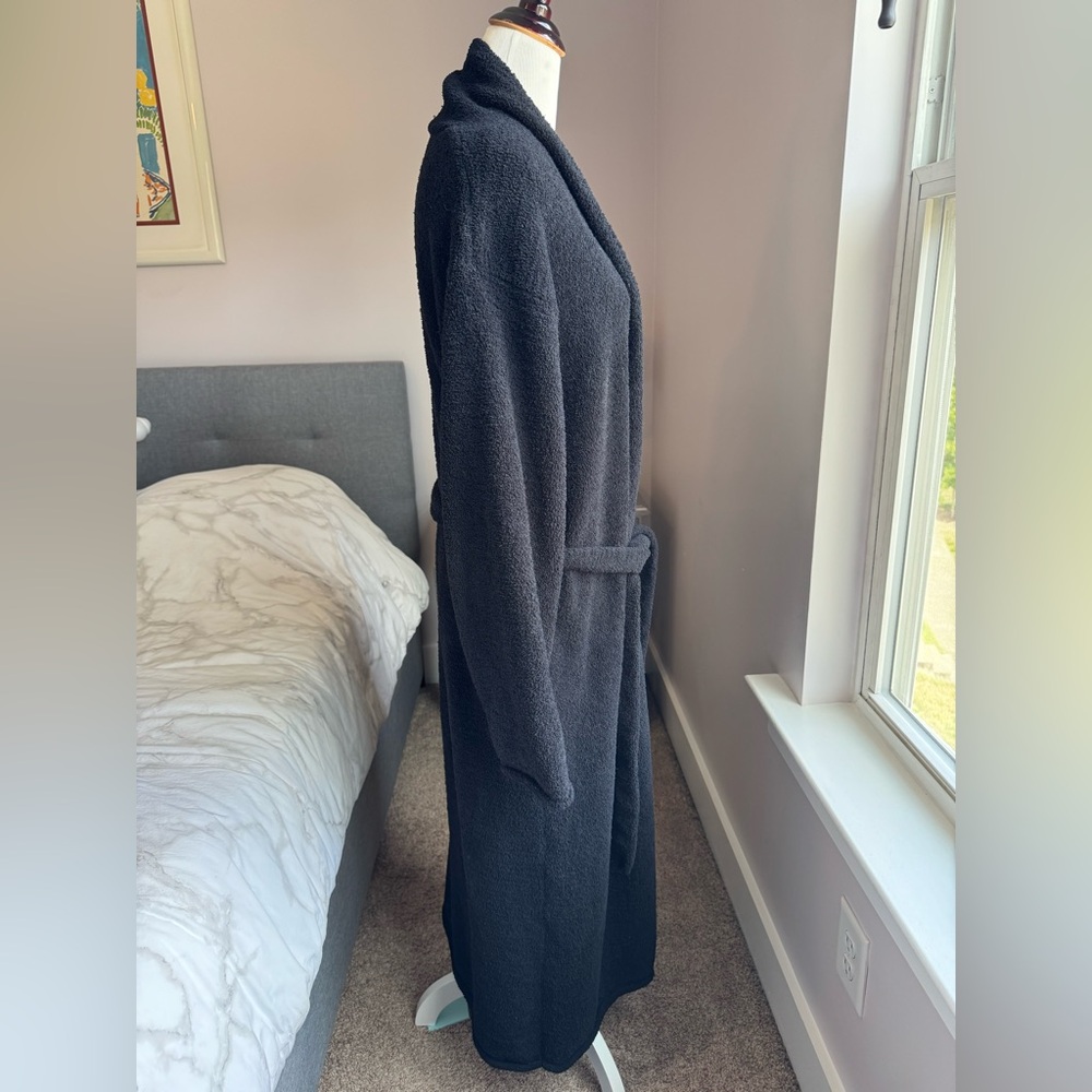 Kashwere Black Seasonless Lightweight Chenilla Fine Robe Size XL - Picture 4 of 9